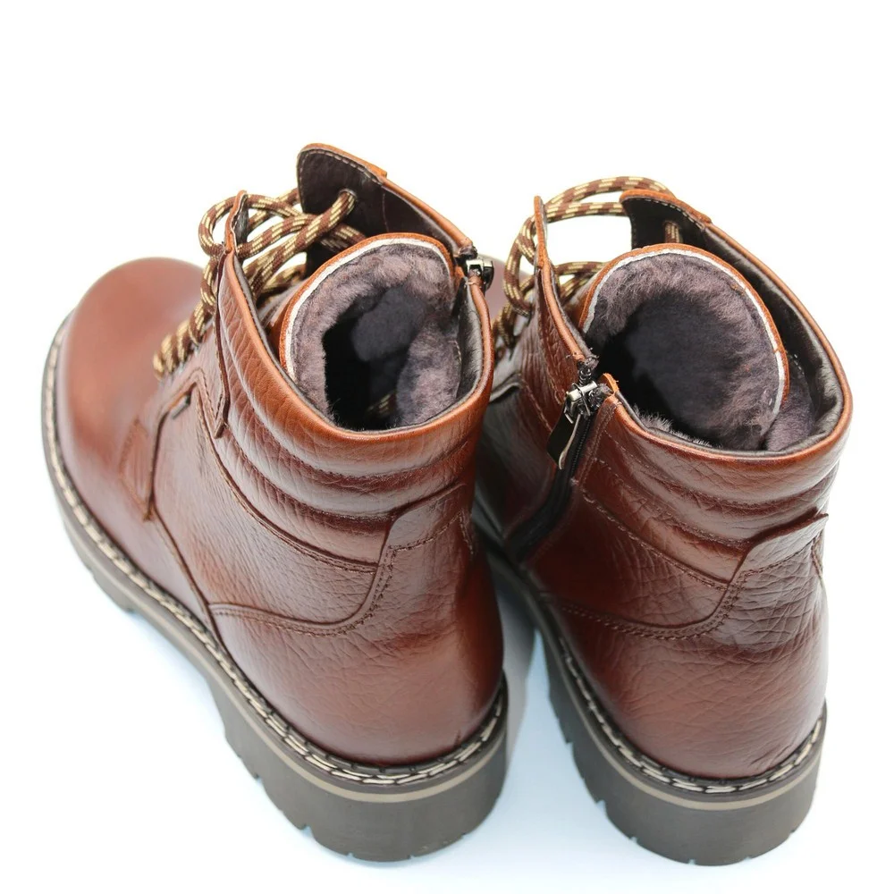 Зимние кожаные ботинки на натуральной шерсти Giorgio Minardi (Польша) модель 5383