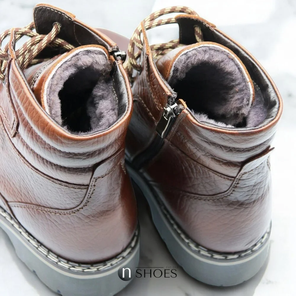 Зимние кожаные ботинки на натуральной шерсти Giorgio Minardi (Польша) модель 5383