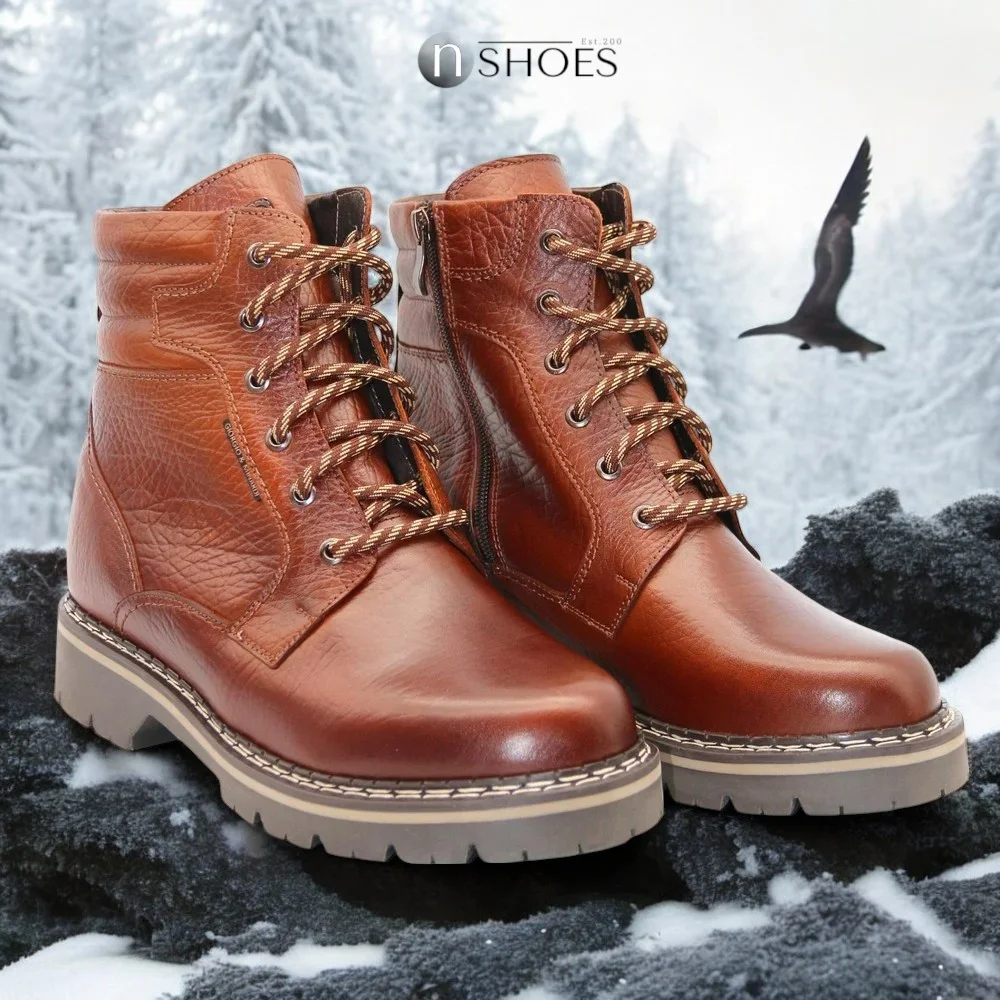 Зимние кожаные ботинки на натуральной шерсти Giorgio Minardi (Польша) модель 5383