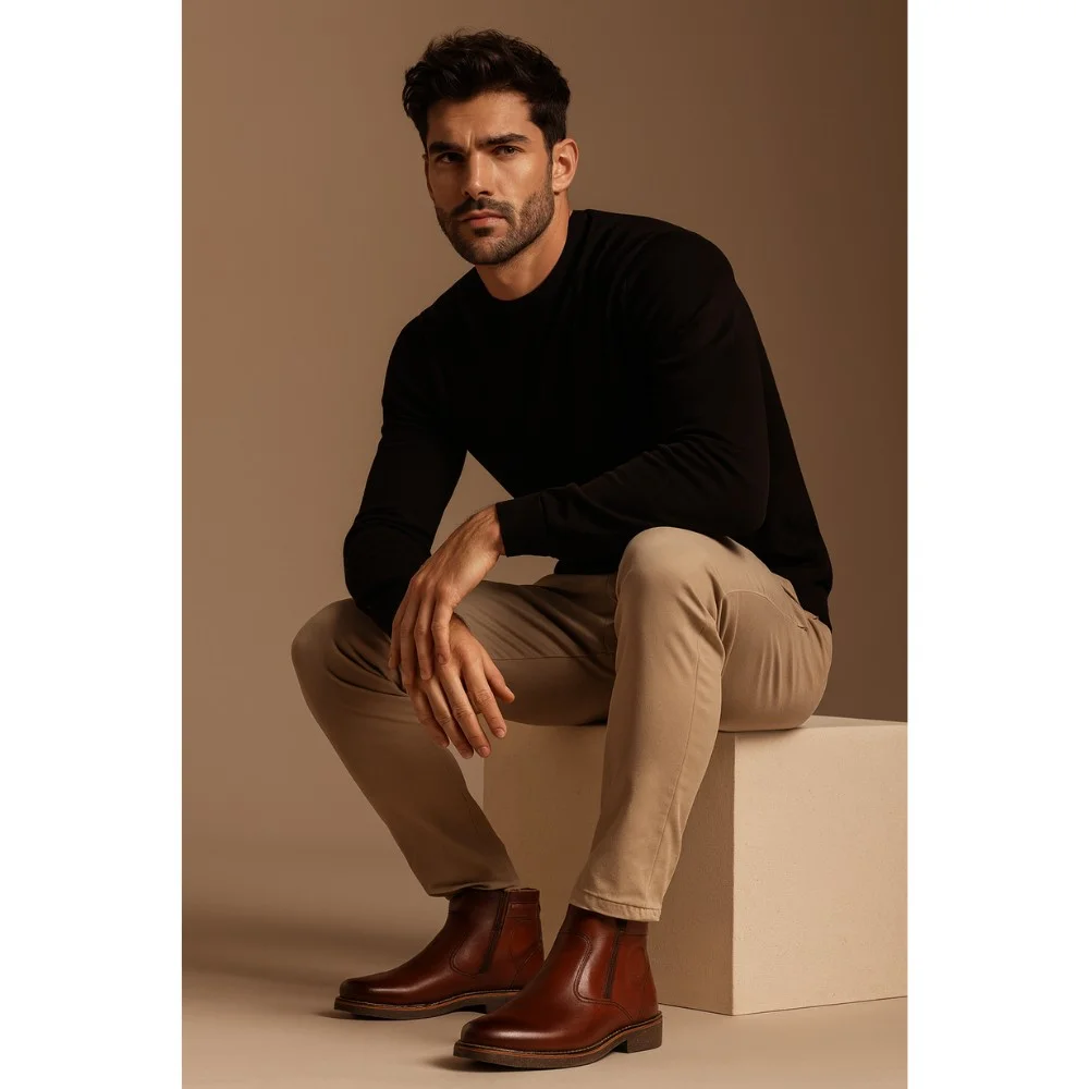 Buy Men’s Leather Winter Boots Giorgio Minardi 390-brib-fn 5384