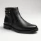 Men's warm winter black leather boots Giorgio Minardi 390-c21b-fn 5385-5115 made of genuine leather with insulation on natural wool from a Polish factory