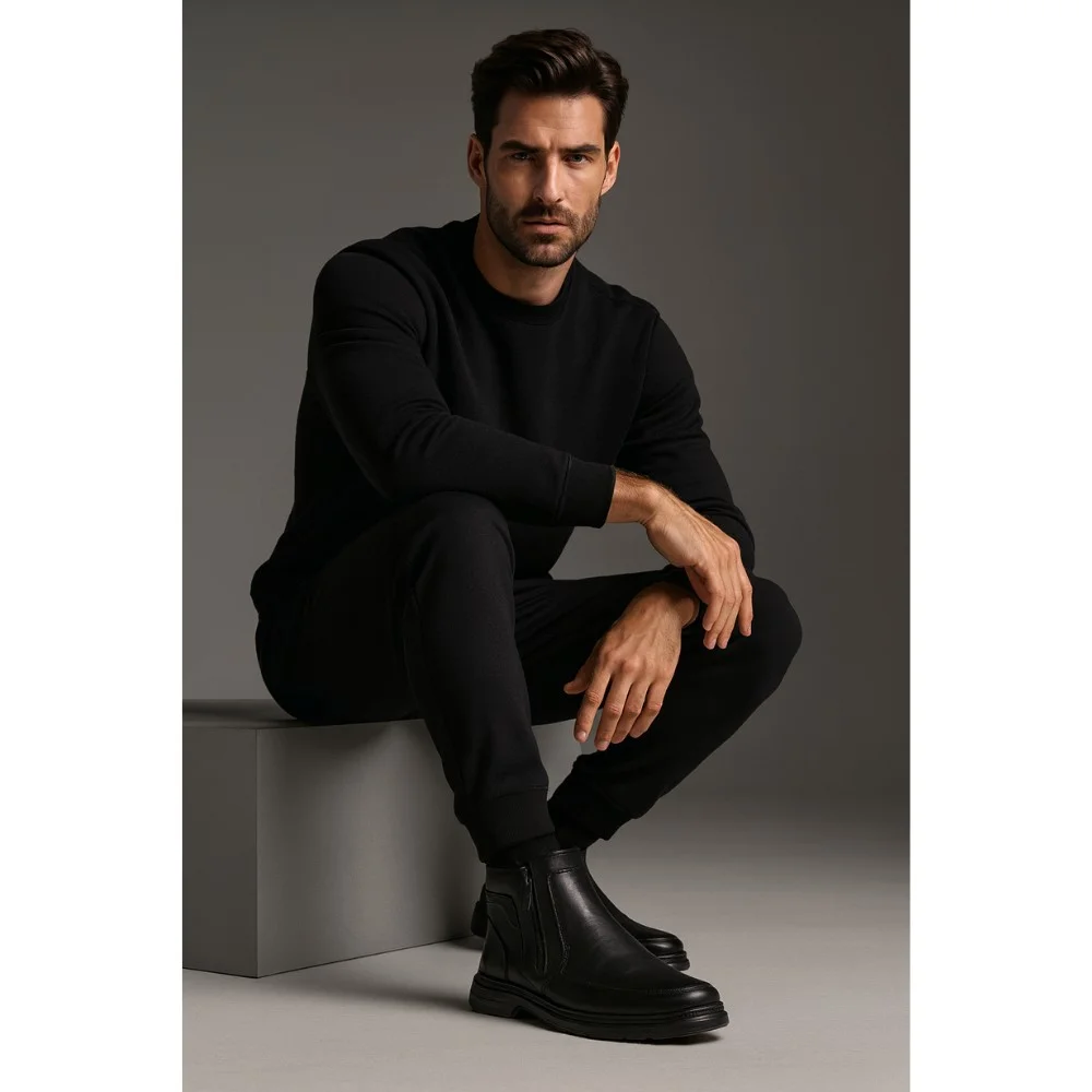 Купить мужские зимние ботинки Giorgio Minardi 1348m 5482 czarny из натуральной кожи