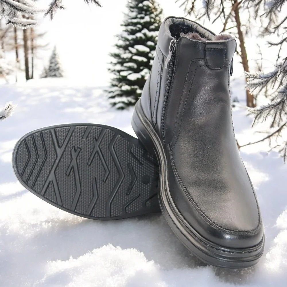 Купить мужские зимние ботинки Giorgio Minardi 1348m 5482 czarny из натуральной кожи