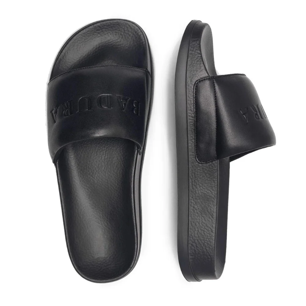 Чоловічі чорні шкіряні шльопанці Badura DARBY-14 MI08 5512 Чоловічі чорні шкіряні шльопанці Badura DARBY-14 MI08 5512