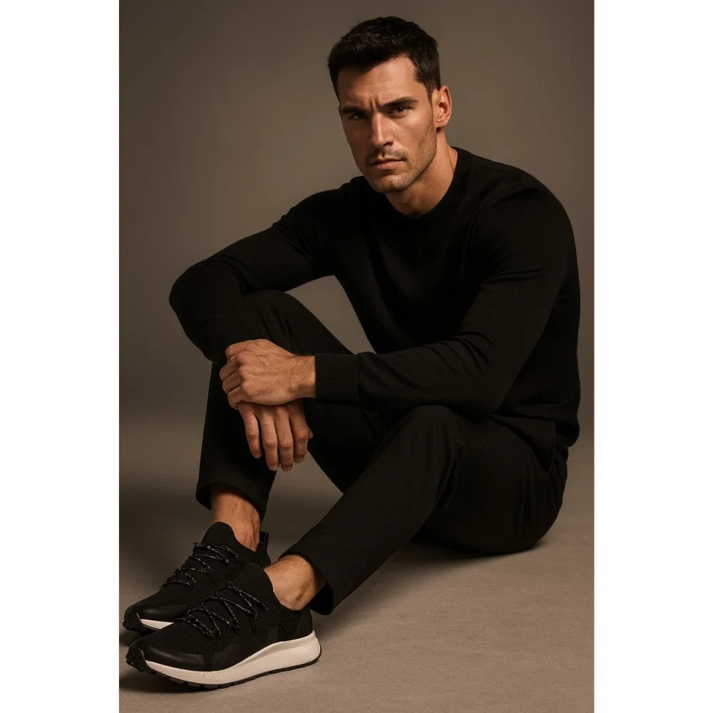 Чоловічі чорні кросівки Big Star Shoes KK174015 Black 5521