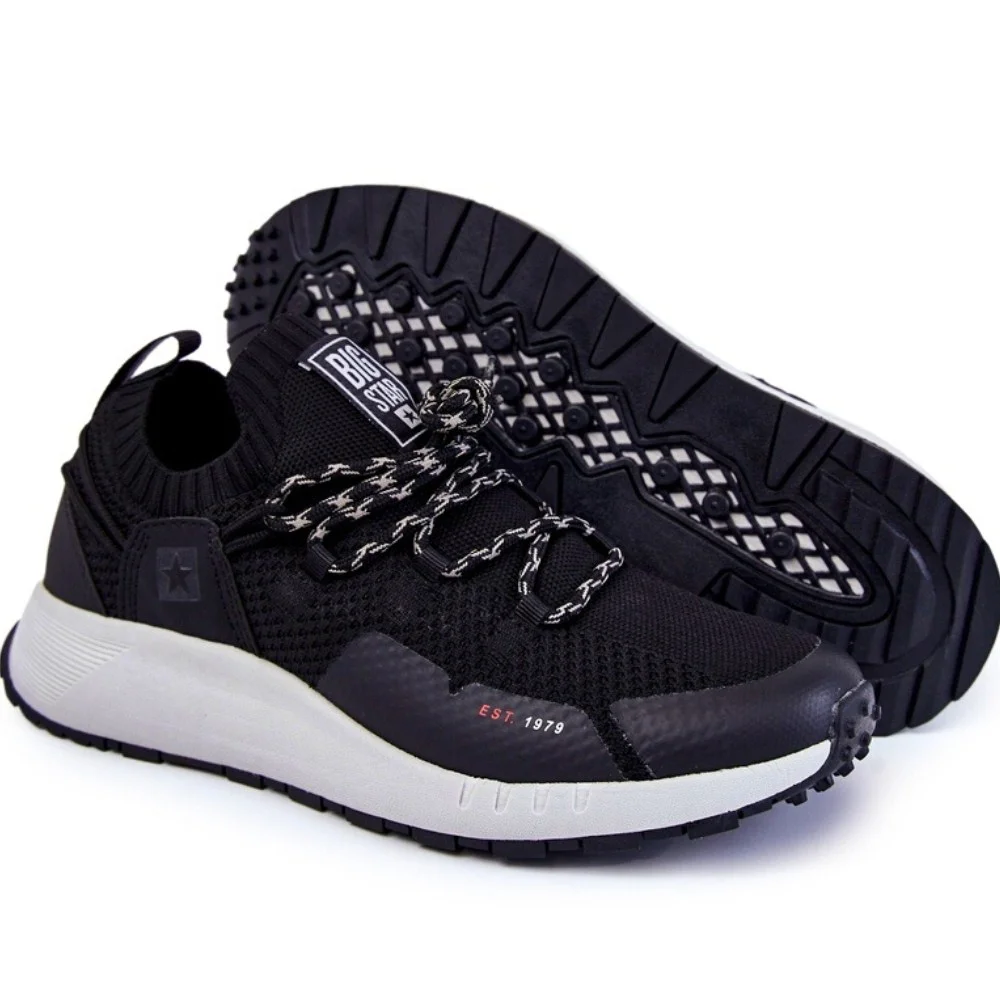 Чоловічі чорні кросівки Big Star Shoes KK174015 Black 5521