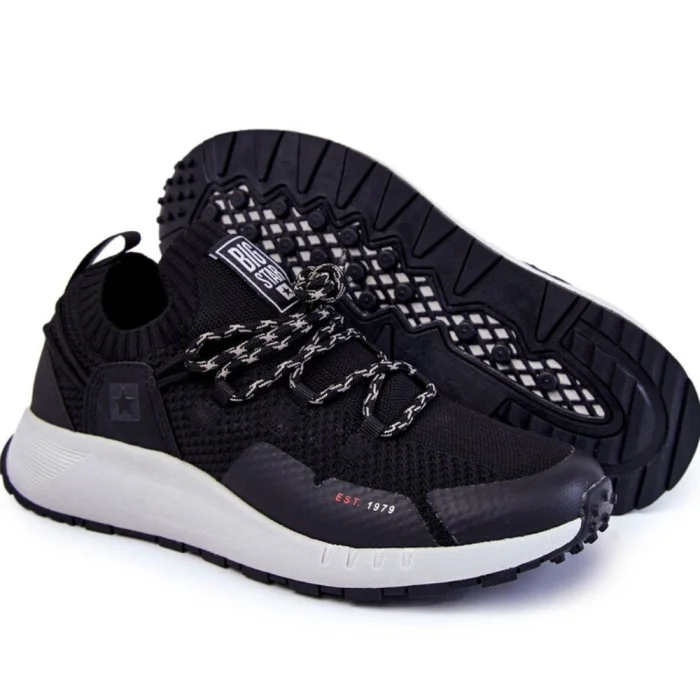 Men’s Black Sneakers Big Star Shoes KK174015 Black 5521