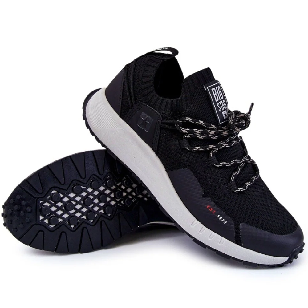 Чоловічі чорні кросівки Big Star Shoes KK174015 Black 5521