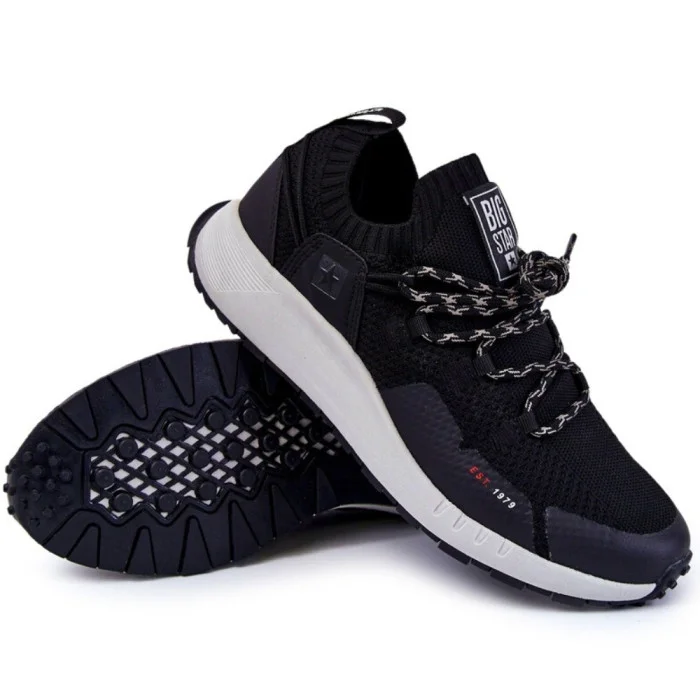 Men’s Black Sneakers Big Star Shoes KK174015 Black 5521