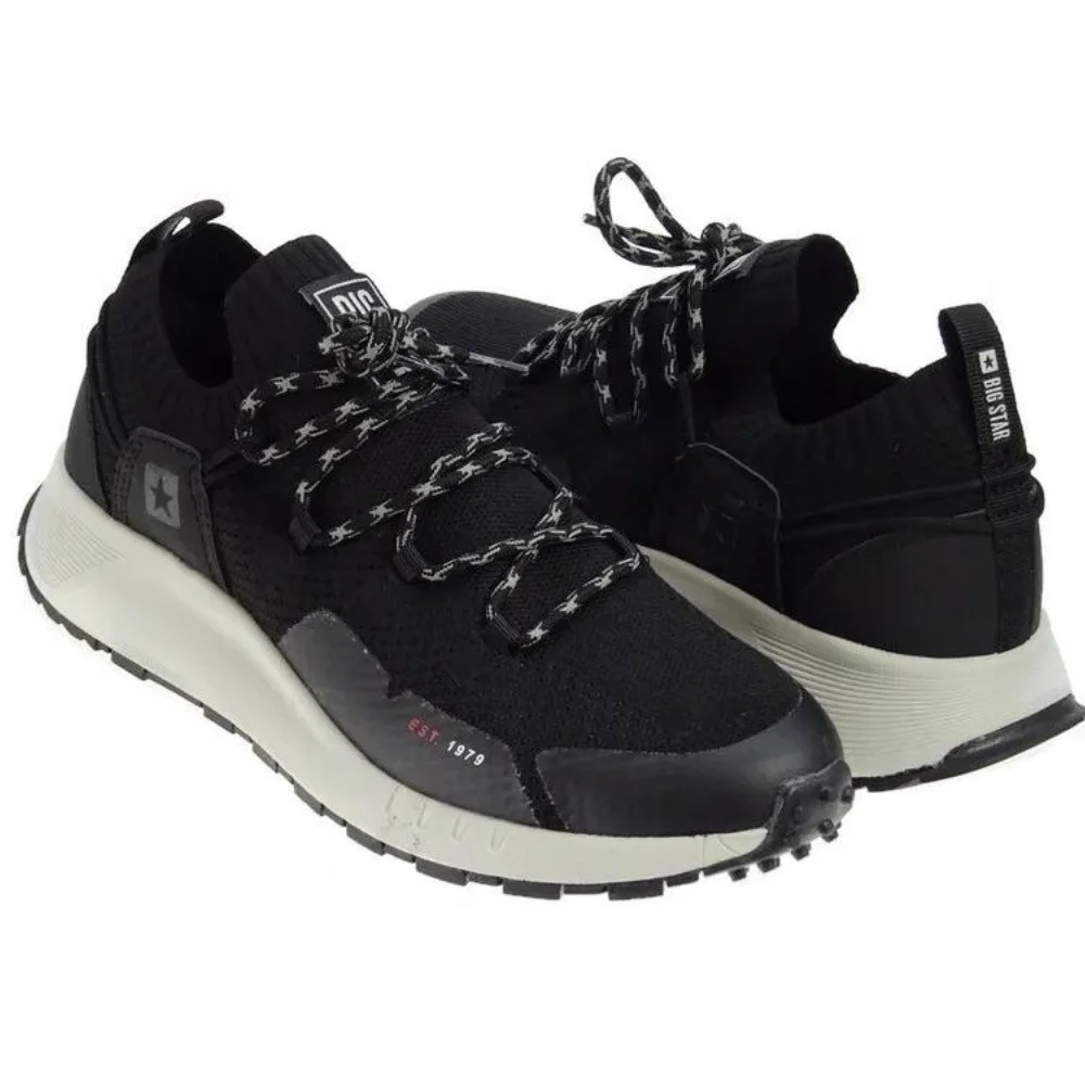 Чоловічі чорні кросівки Big Star Shoes KK174015 Black 5521