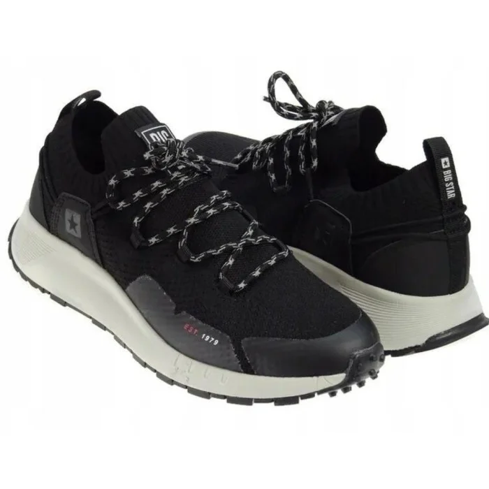 Men’s Black Sneakers Big Star Shoes KK174015 Black 5521