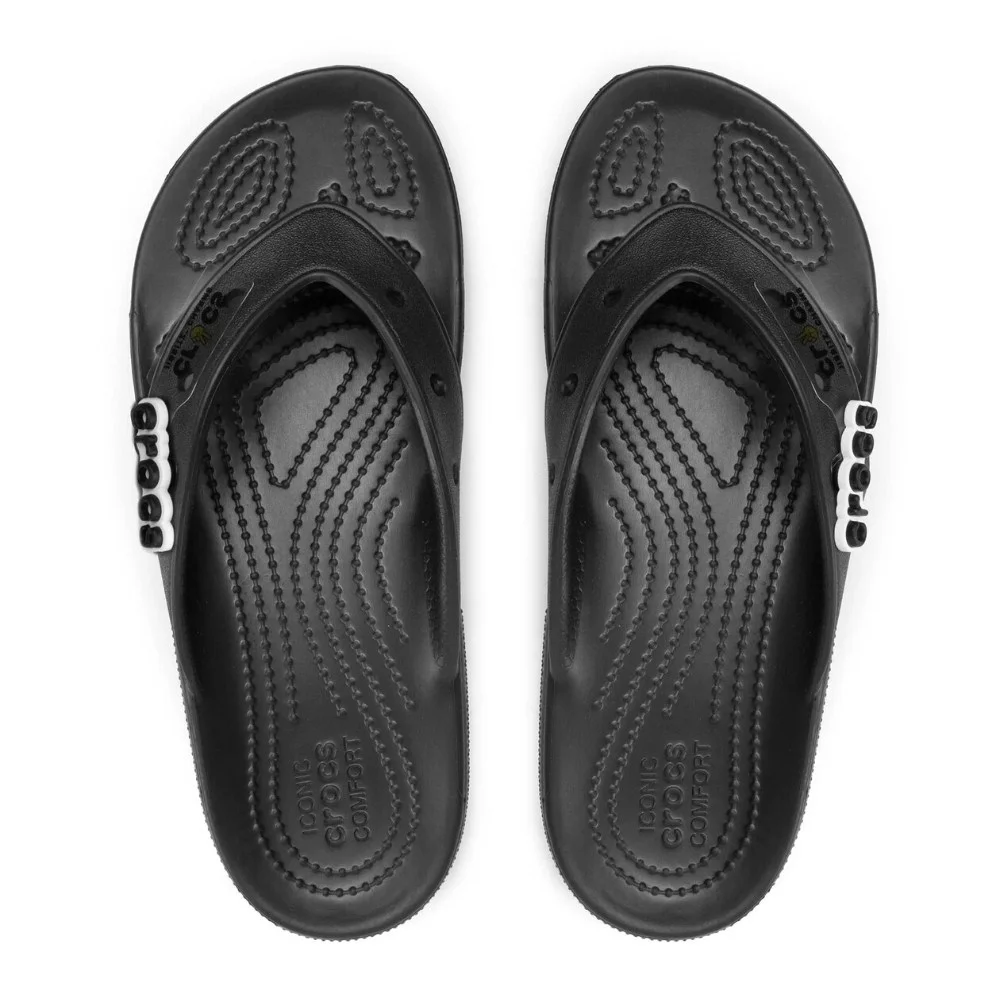 Черные вьетнамки для пляжа Crocs Classic Platform Flip 207713 Black 5531
