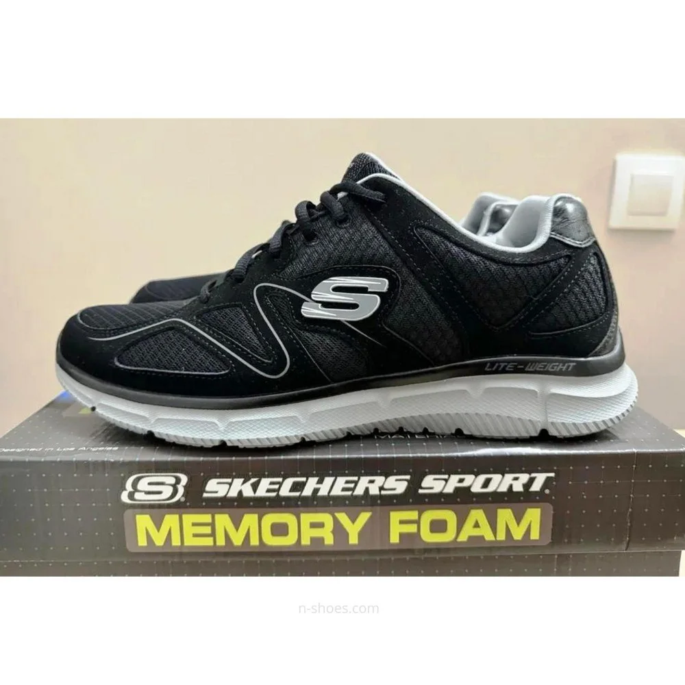 Чоловічі чорні кросівки Skechers Flash Point 58350 BKGY 5653