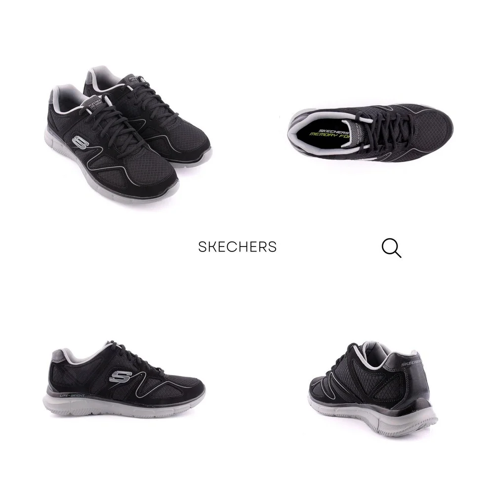 Чоловічі чорні кросівки Skechers Flash Point 58350 BKGY 5653