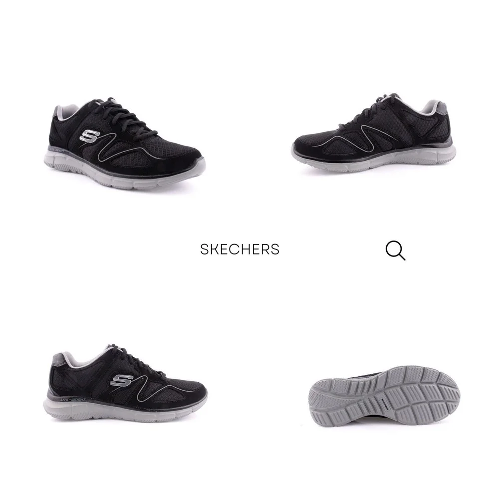 Чоловічі чорні кросівки Skechers Flash Point 58350 BKGY 5653