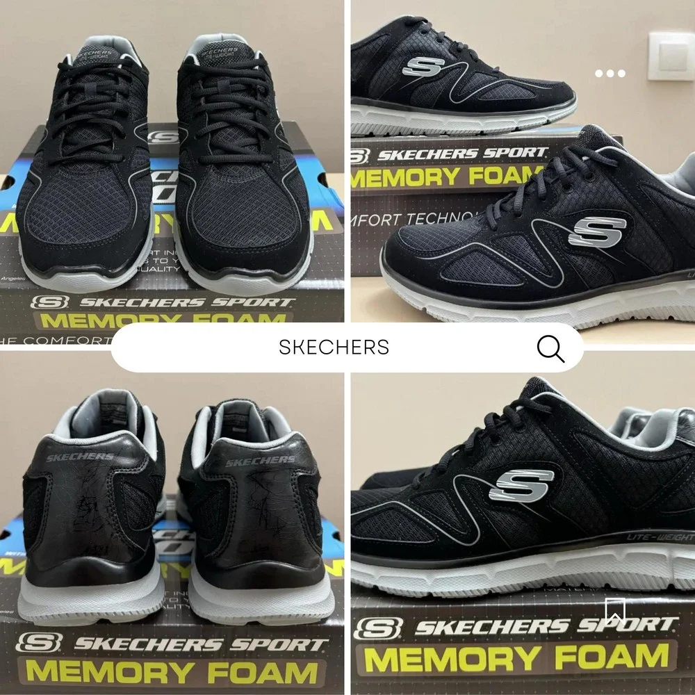 Чоловічі чорні кросівки Skechers Flash Point 58350 BKGY 5653