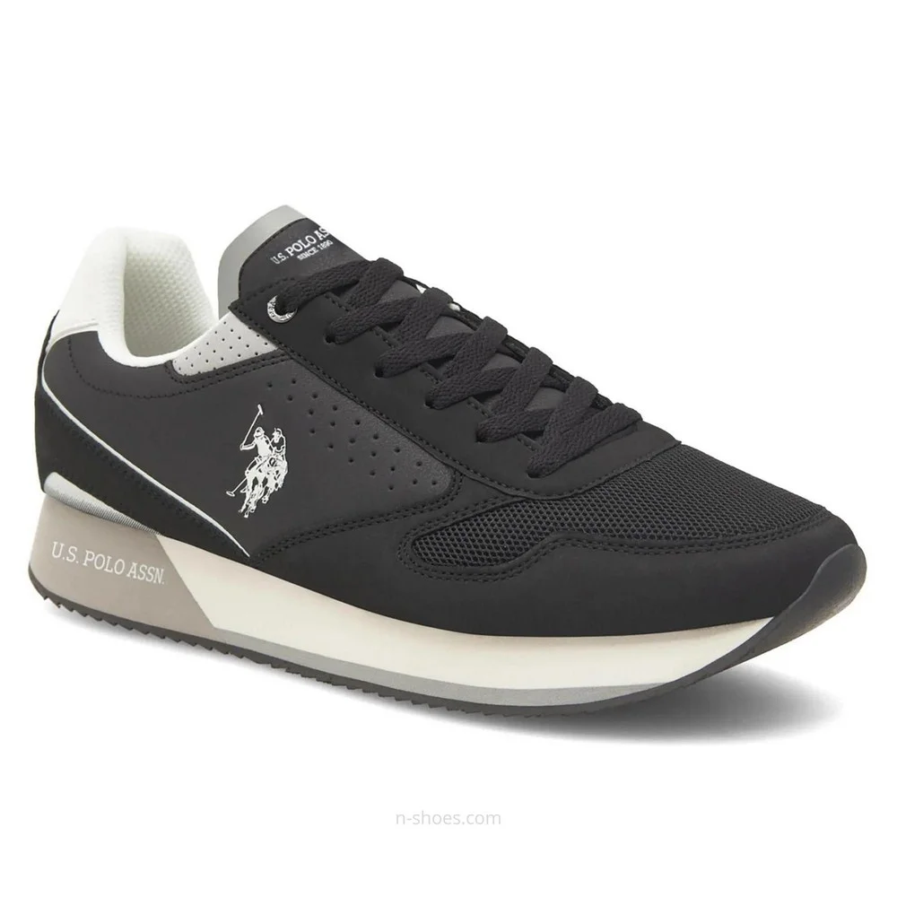 Чоловічі елітні чорні кросівки U.S. POLO ASSN. NOBIL003G 5656