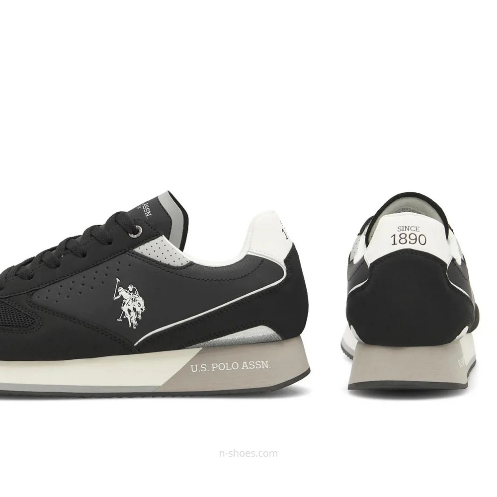 Чоловічі елітні чорні кросівки U.S. POLO ASSN. NOBIL003G 5656