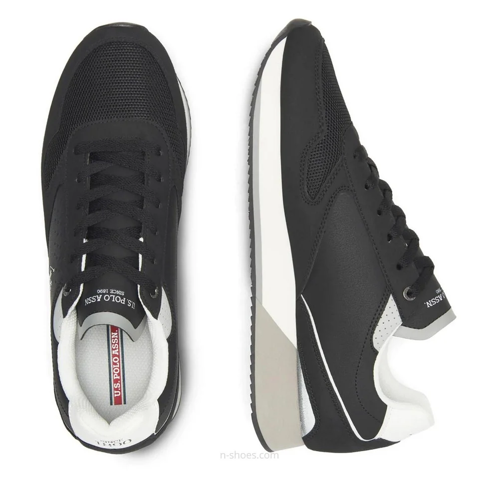 Чоловічі елітні чорні кросівки U.S. POLO ASSN. NOBIL003G 5656