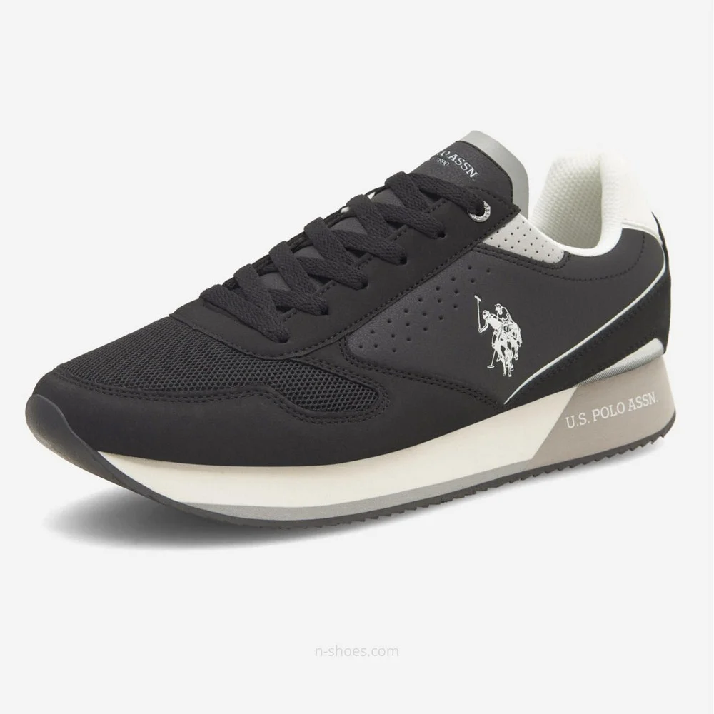 Чоловічі елітні чорні кросівки U.S. POLO ASSN. NOBIL003G 5656