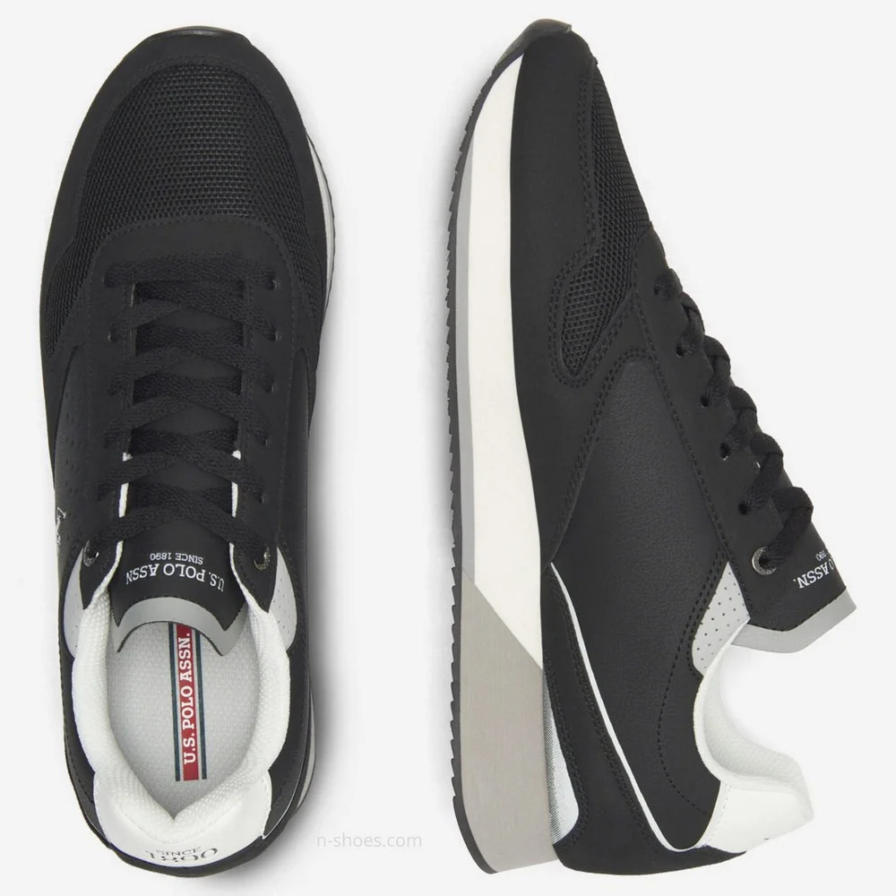 Чоловічі елітні чорні кросівки U.S. POLO ASSN. NOBIL003G 5656
