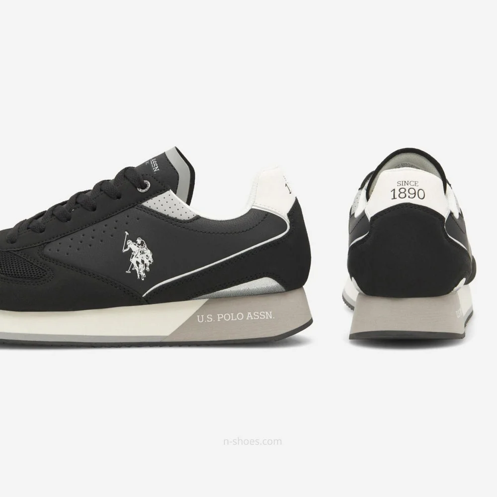 Чоловічі елітні чорні кросівки U.S. POLO ASSN. NOBIL003G 5656