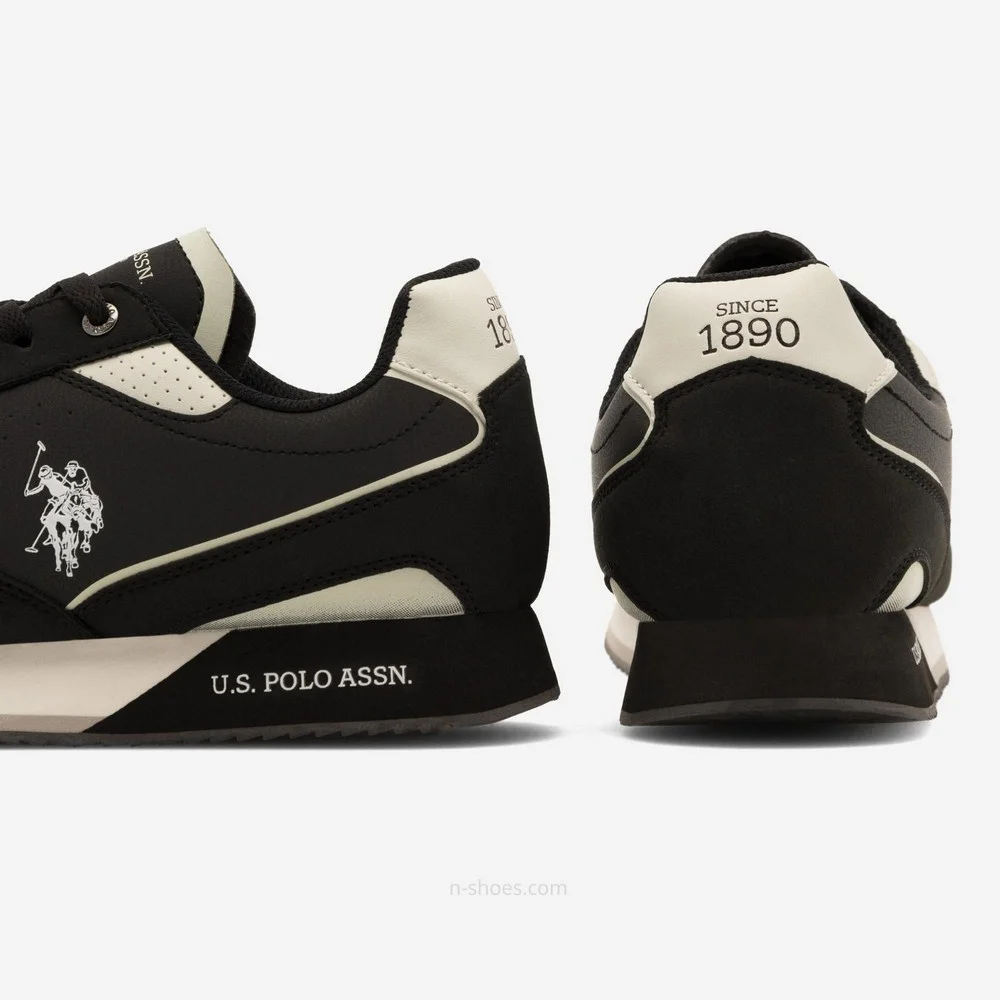 Чоловічі елітні чорні кросівки U.S. POLO ASSN. NOBIL003G 5656