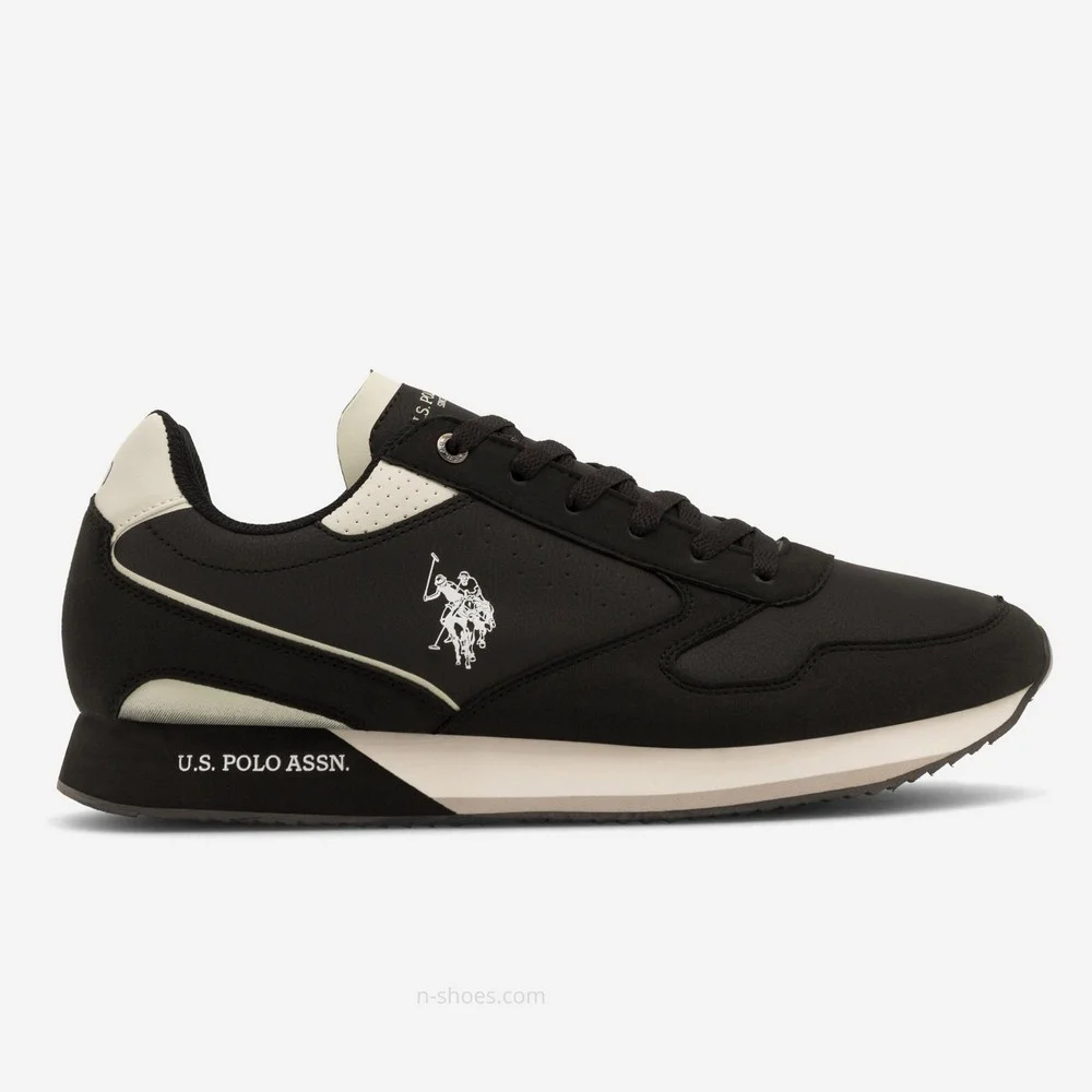 Чоловічі елітні чорні кросівки U.S. POLO ASSN. NOBIL003G 5656