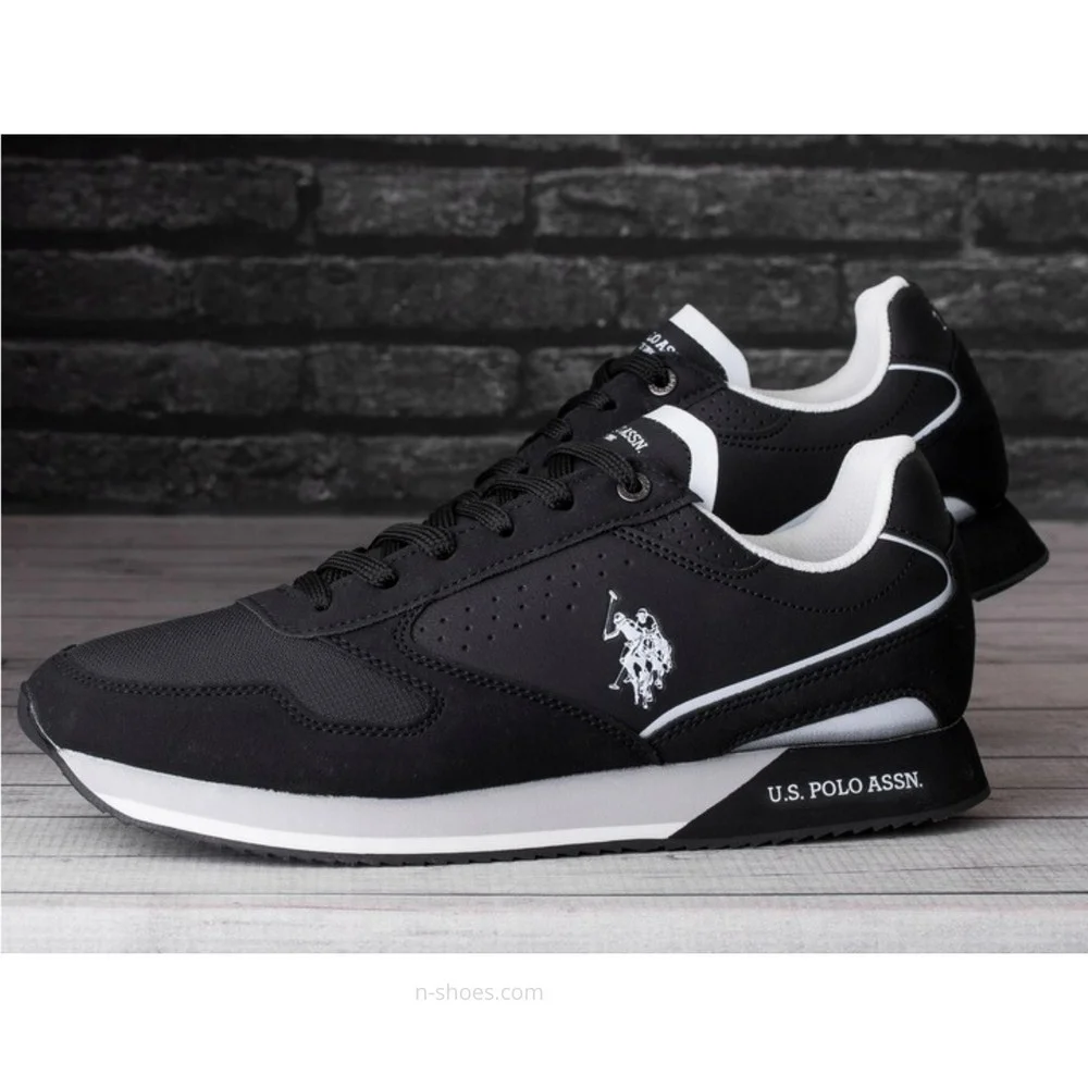 Чоловічі елітні чорні кросівки U.S. POLO ASSN. NOBIL003G 5656