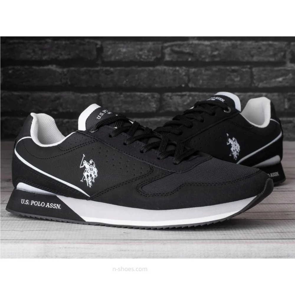 Чоловічі елітні чорні кросівки U.S. POLO ASSN. NOBIL003G 5656