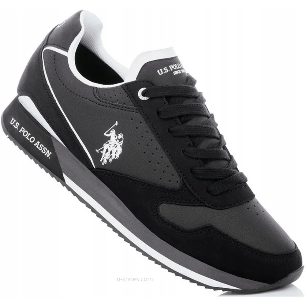 Чоловічі елітні чорні кросівки U.S. POLO ASSN. NOBIL003G 5656