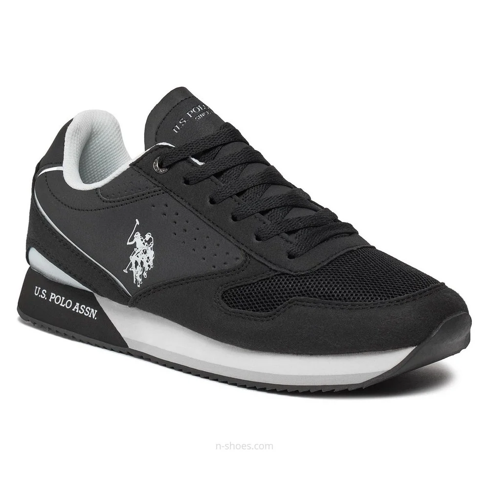 Чоловічі елітні чорні кросівки U.S. POLO ASSN. NOBIL003G 5656