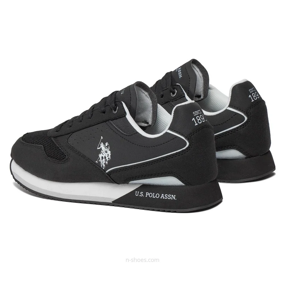 Чоловічі елітні чорні кросівки U.S. POLO ASSN. NOBIL003G 5656