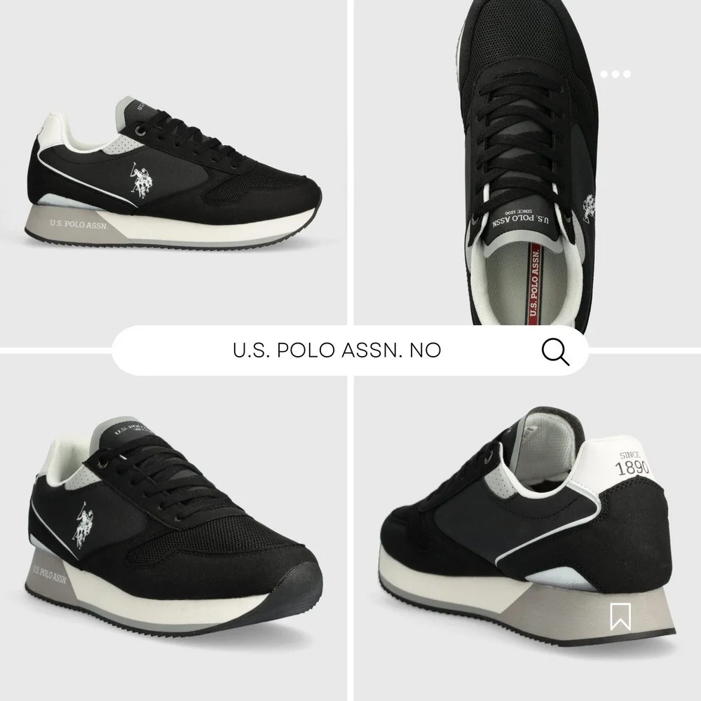 Чоловічі елітні чорні кросівки U.S. POLO ASSN. NOBIL003G 5656