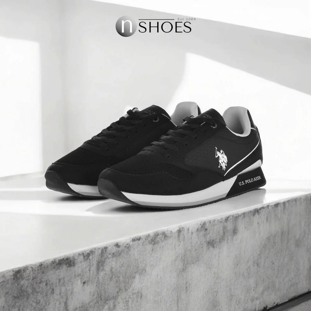 Чоловічі елітні чорні кросівки U.S. POLO ASSN. NOBIL003G 5656