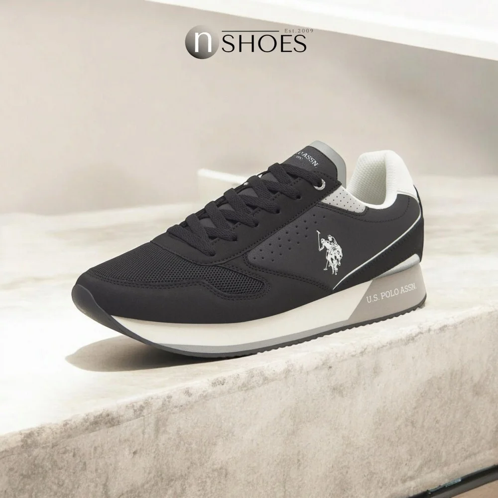 Чоловічі елітні чорні кросівки U.S. POLO ASSN. NOBIL003G 5656