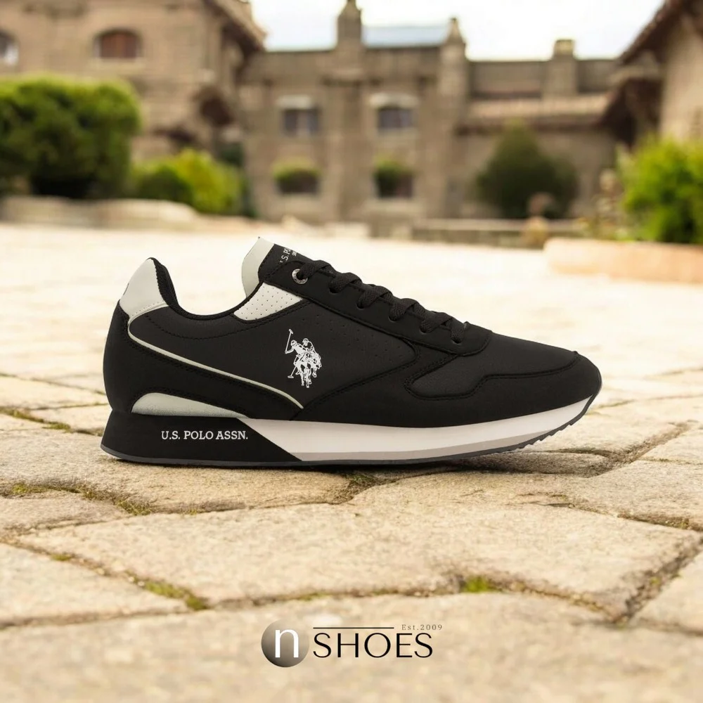 Чоловічі елітні чорні кросівки U.S. POLO ASSN. NOBIL003G 5656