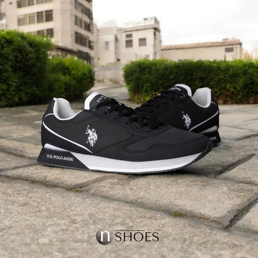 Чоловічі елітні чорні кросівки U.S. POLO ASSN. NOBIL003G 5656