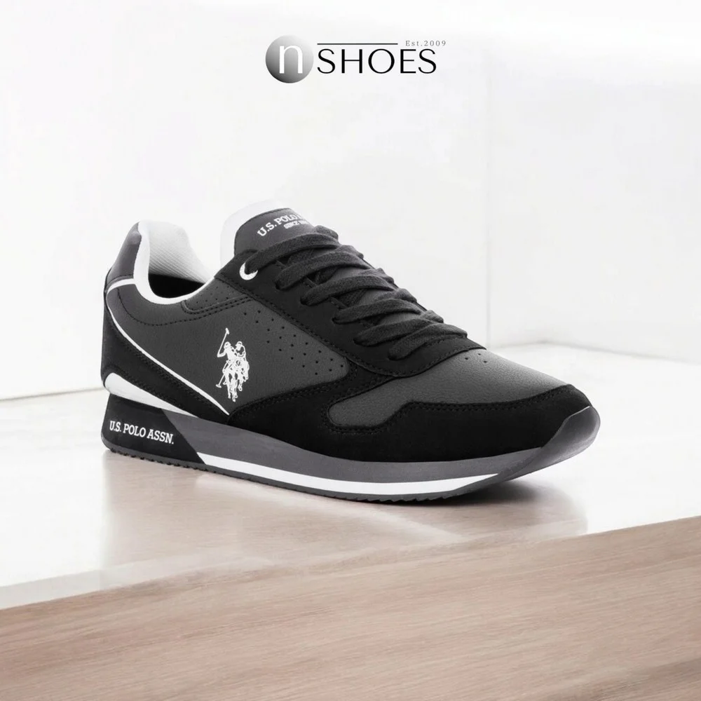 Чоловічі елітні чорні кросівки U.S. POLO ASSN. NOBIL003G 5656