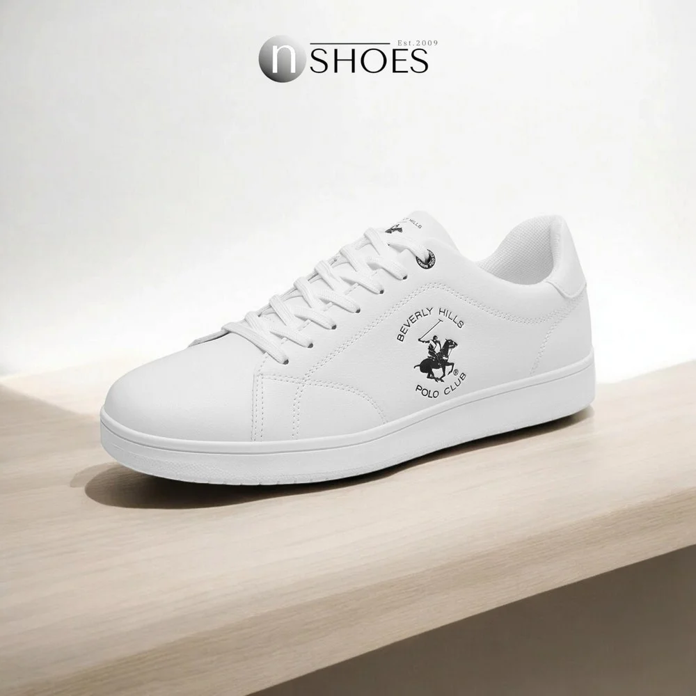 Buy men's white elite sneakers shoes Beverly Hills Polo Club MYL