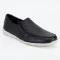 Men's black leather shoes moccasins Lasocki THILO-10 MI25 5694