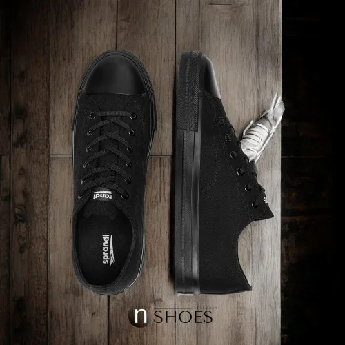 Чоловічі чорні низькі кеди Sprandi YL201401 5696 у стилі Converse Chuck Taylor All Star Ox Black Чоловічі чорні низькі кеди Sprandi YL201401 5696 у стилі Converse Chuck Taylor All Star Ox Black