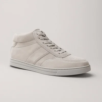 Men's gray leather high-top sneakers boots Gino Rossi OTSEGO-54 MI08 5698 made of genuine suede