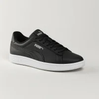 Мужские кожаные черные кроссовки Puma Smash 3.0 L 39098702 5702 демисезонные из натуральной кожи