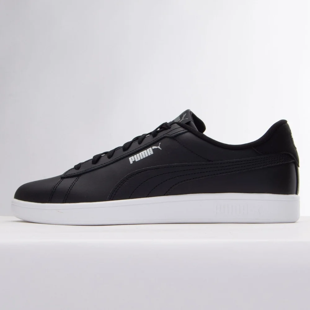Buy men's leather black sneakers Puma Smash L 39098702 5702 - Main Image