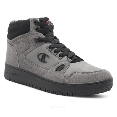 Мужские женские серые высокие кроссовки ботинки Champion REBOUND WINTERIZED S22131-ES001 5718 утепленные от американского бренда