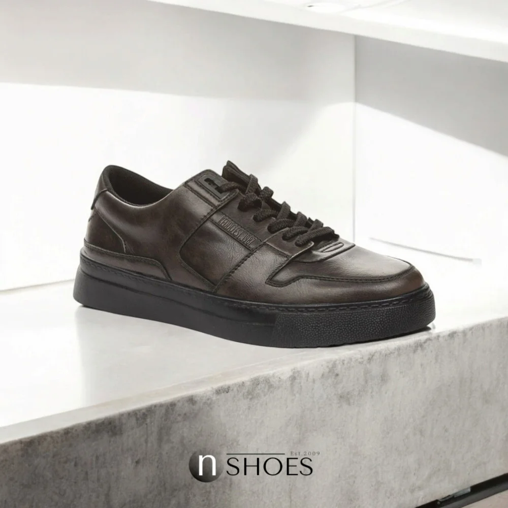 Мужские кожаные демисезонные кроссовки KEDDO (Великобритания) модель 5723