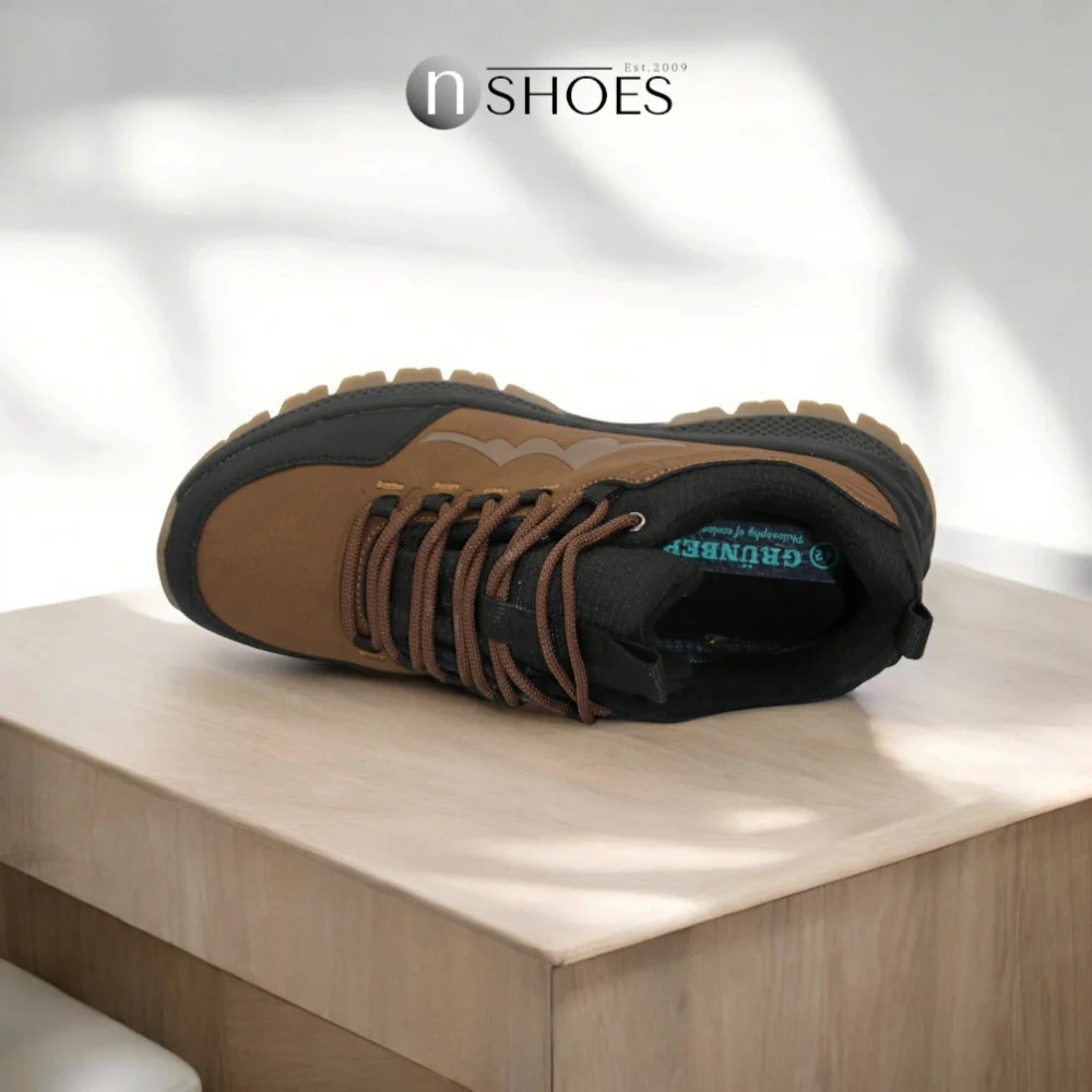 Мужские кожаные термо кроссовки GRUNBERG (Италия) с утеплением на мембране Gore-Tex модель 5743