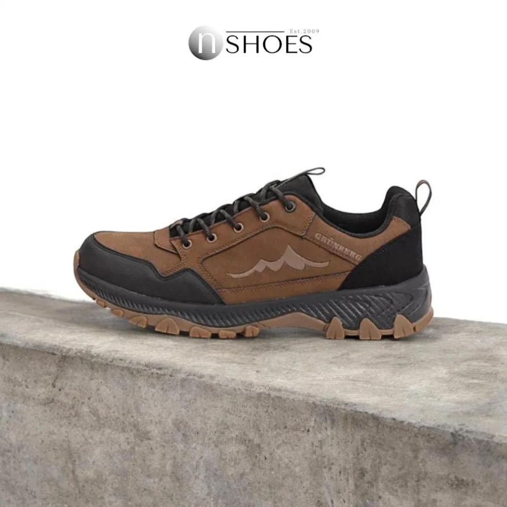 Мужские кожаные термо кроссовки GRUNBERG (Италия) с утеплением на мембране Gore-Tex модель 5743