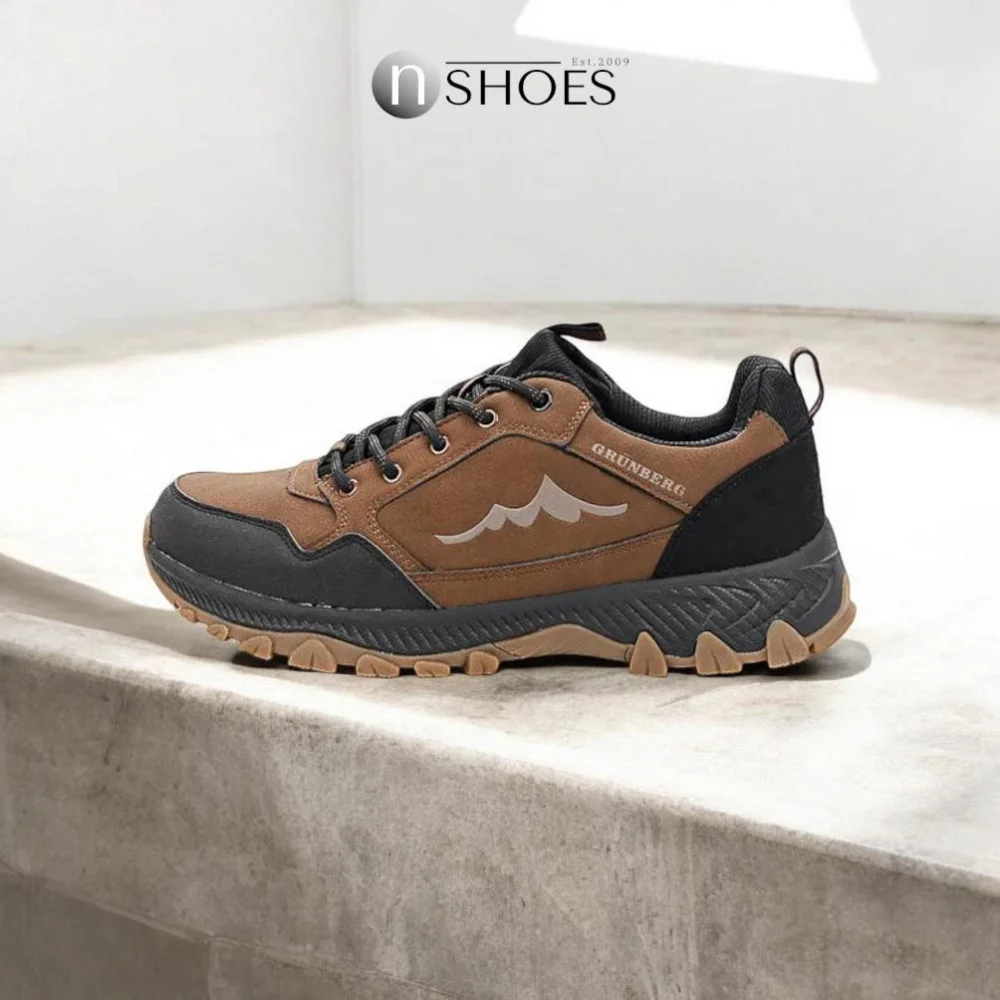 Мужские кожаные термо кроссовки GRUNBERG (Италия) с утеплением на мембране Gore-Tex модель 5743